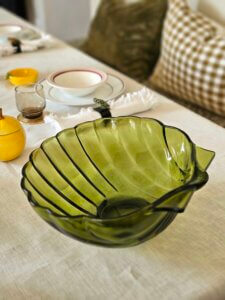 Saladier en verre forme coquillage "St Tropez"