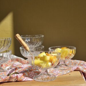 Ensemble de coupes à dessert en verre cannelé Luminarc France