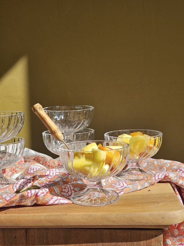 Ensemble de coupes à dessert en verre cannelé Luminarc France