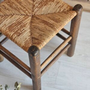 Tabouret paille vintage