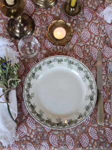 Ensemble de 4 assiettes plates Moulin des Loups & Hamage - Série "Violetta"