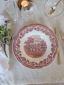 Ensemble de 5 assiettes creuses en porcelaine Royal wessex