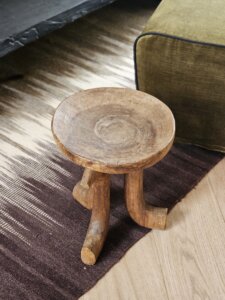 Tabouret éthiopien en bois ancien "Oromo"