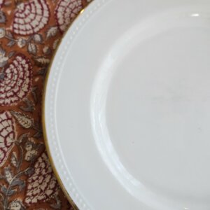 Ensemble de 6 assiettes plates en porcelaine "Orialis"