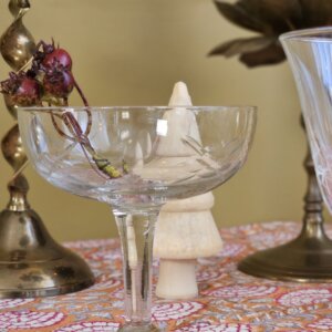 Ensemble de 6 verres à champagne en verre ciselé "Ivy"