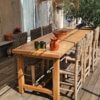 Table de ferme ancienne en bois massif  | Pièce unique rénovée "DORIA" – Image 8