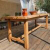 Table de ferme ancienne en bois massif  | Pièce unique rénovée "DORIA" – Image 3