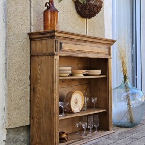 Vaisselier ancien en bois brut - Pièce unique rénovée | ELISE