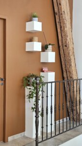 Niches en placo plâtre couleurs Marmelo Farrow and Ball