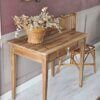 Table/Bureau ancien en noyer rénové | EMILE – Image 10