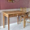 Table/Bureau ancien en noyer rénové | EMILE – Image 2