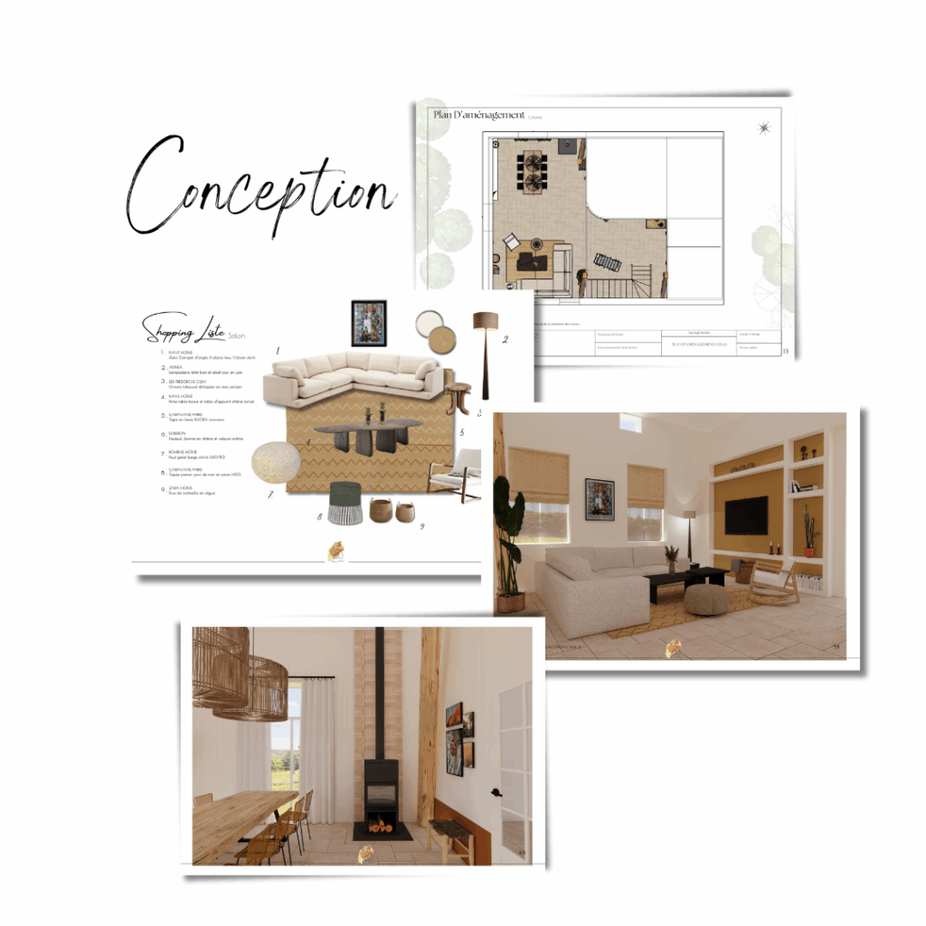 Aménagement d’une ancienne grange en espace lumineux et chaleureux – Coaching déco C. Rêves Intérieurs