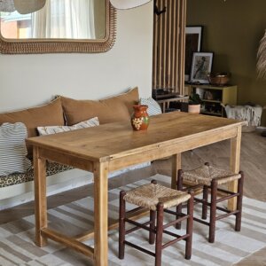 Table de ferme ancienne en chêne massif rénovée | Joséphine