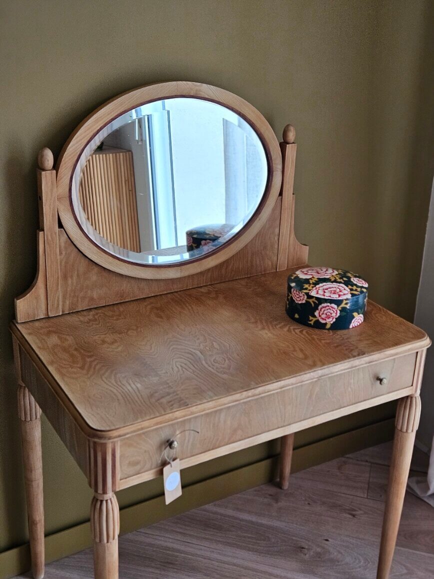 Coiffeuse Art déco en marqueterie rénovée | Elise – Image 2