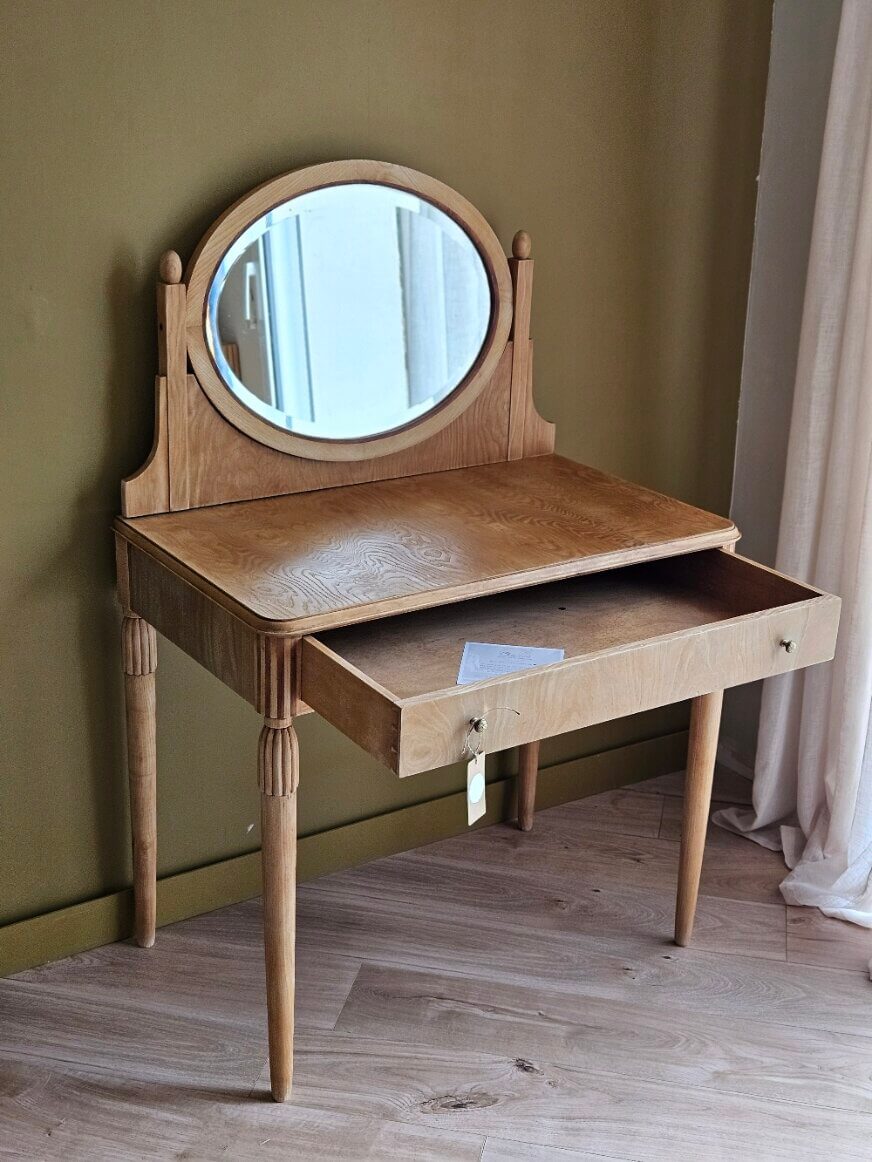 Coiffeuse Art déco en marqueterie rénovée | Elise – Image 10