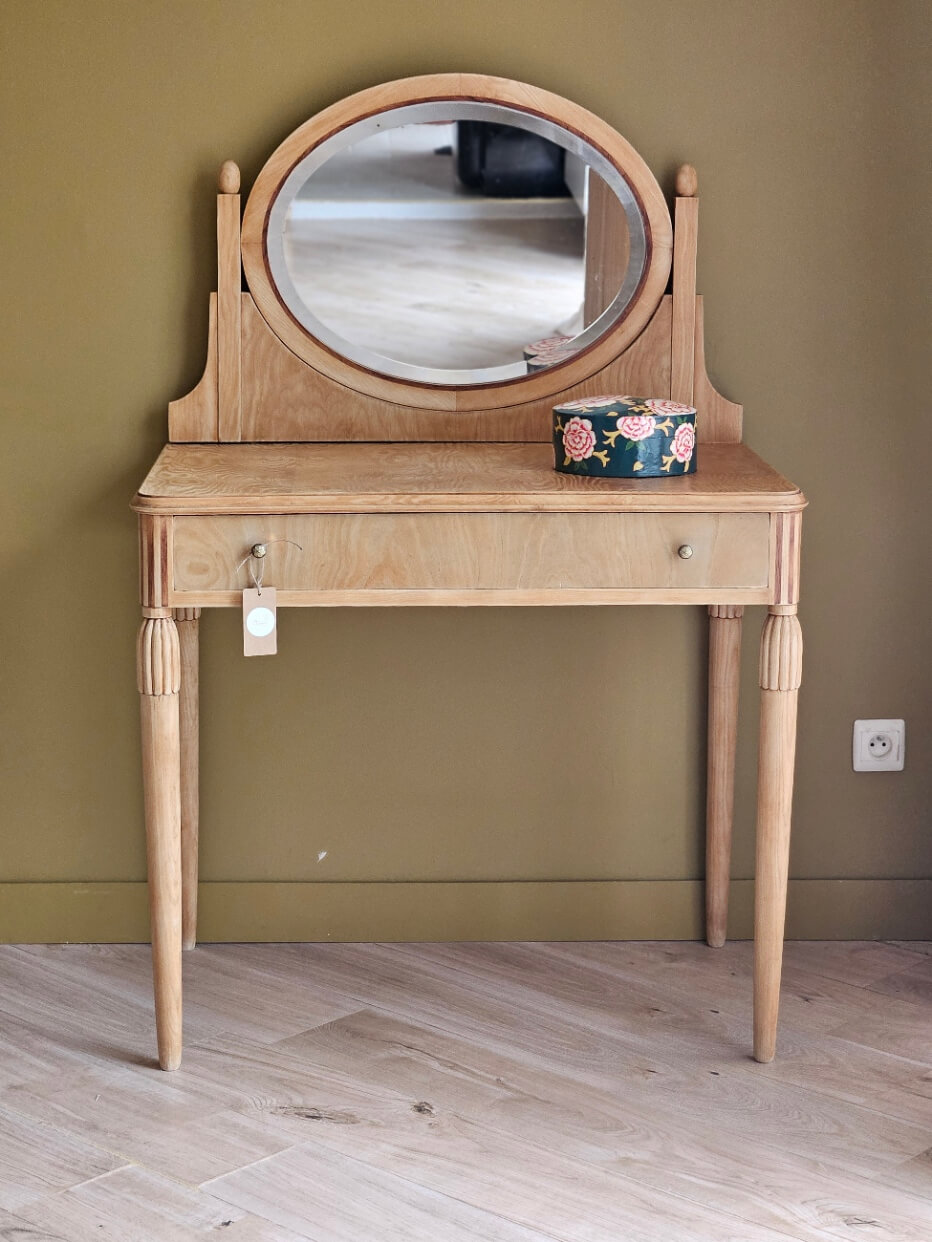 Coiffeuse Art déco en marqueterie rénovée | Elise