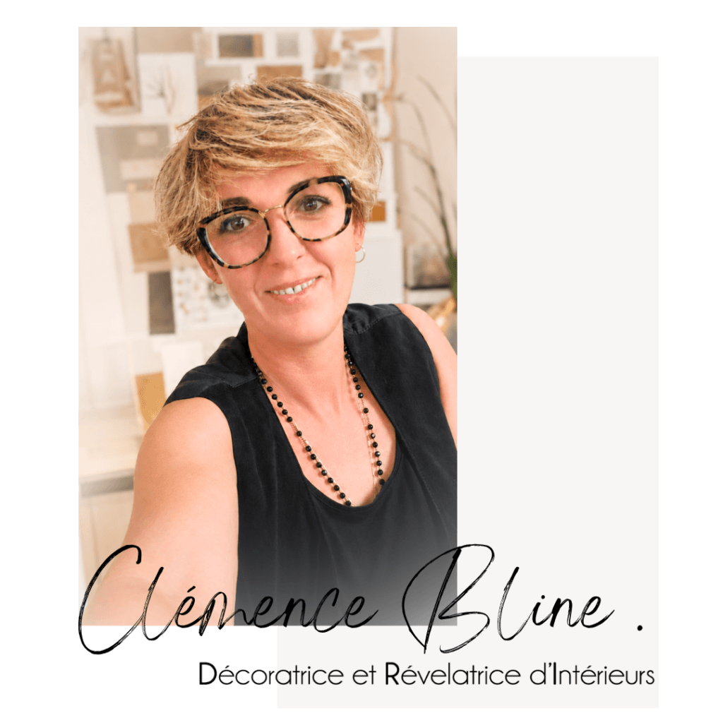 Clémence Bline, décoratrice d'intérieur spécialisée dans les projets de rénovation, d'aménagement et de décoration intérieure.